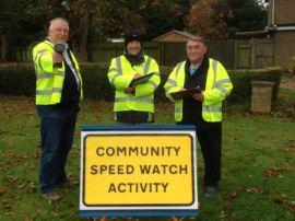 Photo of Community speed watch activity volunteers